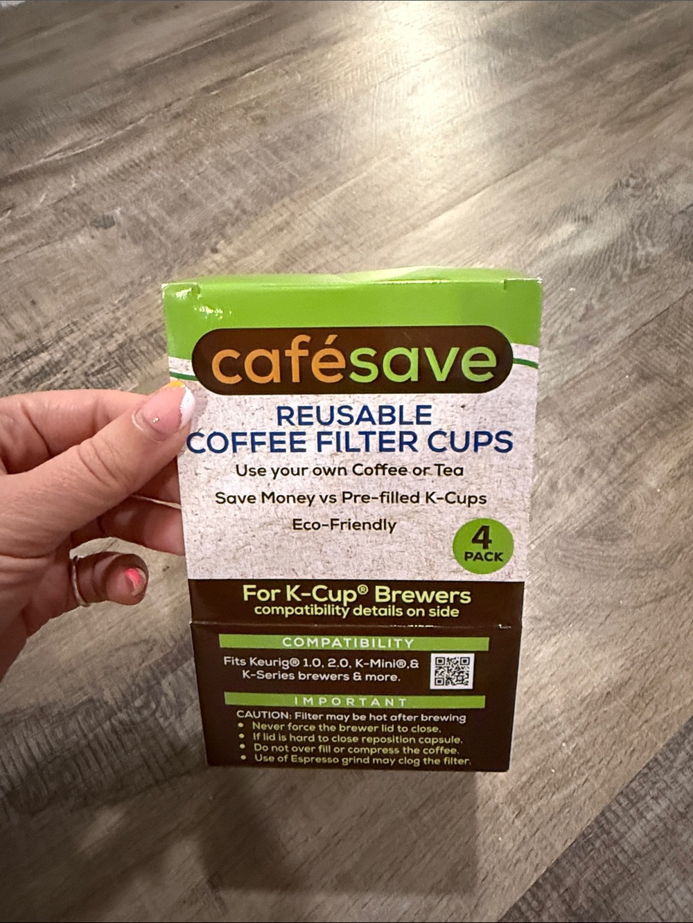 Reusable Coffee Filter Cups - Green/Brown (3 Pack)